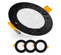 EMOS Faretti LED da Incasso per Cartongesso 5W / 500 Lumen | Faretti LED Soffitto Incasso IP54 per interni ed esterni | Set di 3 Faretti LED incasso 6000k Bianco Freddo, Rotondi, Ultrasottili, Nero