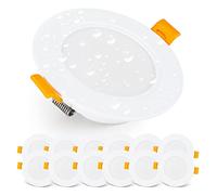 EMOS Faretto LED da incasso 230 V, 5 W/500 lm, bianco neutro 4000 K, faretto da bagno, impermeabile IP54 per esterni ed interni, confezione da 12 faretti da soffitto, extra piatto, rotondo, colore