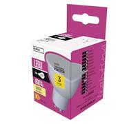 EMOS Faretto LED dimmerabile, MR16, 7 W, ricambio per lampadina alogena da 60 W, attacco GU10, 3 livelli di luminosità, 800 lm, bianco caldo 3000 K, durata 25000 ore, CRI min. 80, angolo di diffusione