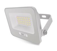 EMOS - Faretto LED in alluminio GLARO 20 W - IP65 impermeabile per ambienti umidi ed esterni - Super luminoso 2.000 lm, bianco neutro 4.000 K, durata 20.000 h - Cavo di collegamento in gomma da 20 cm