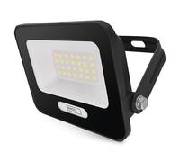 EMOS - Faretto LED in alluminio GLARO 20 W - IP65 impermeabile per ambienti umidi ed esterni - Super luminoso 2.000 lm, bianco neutro 4.000 K, durata 20.000 h - Cavo di collegamento in gomma da 20 cm