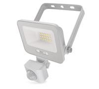 EMOS - Faretto LED in alluminio GLARO da 10 W con sensore - IP54 impermeabile per ambienti umidi ed esterni - super luminoso 1.000 lm, bianco neutro 4.000 K, durata 20.000 h - Cavo di collegamento in