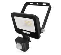 EMOS - Faretto LED in alluminio GLARO da 10 W con sensore - IP54 impermeabile per ambienti umidi ed esterni - super luminoso 1.000 lm, bianco neutro 4.000 K, durata 20.000 h - Cavo di collegamento in