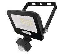 EMOS - Faretto LED in alluminio GLARO da 20 W con sensore - IP54 impermeabile per ambienti umidi ed esterni - Super luminoso 2.000 lm, bianco neutro 4.000 K, durata 20.000 h - Cavo di collegamento in