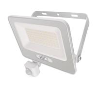 EMOS - Faretto LED in alluminio GLARO da 50 W con sensore - IP54 impermeabile per ambienti umidi ed esterni - super luminoso 5.000 lm, bianco neutro 4.000 K, durata 20.000 h - Cavo di collegamento in