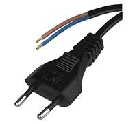 Emos Flexo PVC cavo 2 x 0,75 mm, 5 m Nero, KF-F H1 H03VVH2-F hy020