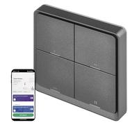 EMOS GoSmart - Interruttore per scenari portatile Smart Home con indicatore LED e app - ZigBee - funzionamento a batteria - 4 pulsanti, 12 scene - controlla un numero illimitato di dispositivi