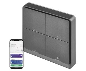 EMOS GoSmart - Interruttore per scenari portatile Smart Home con indicatore LED e app - ZigBee - funzionamento a batteria - 4 pulsanti, 12 scene - controlla un numero illimitato di dispositivi
