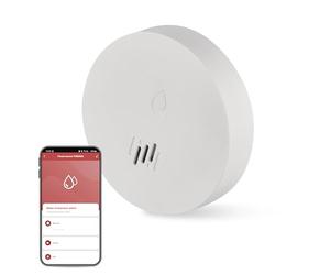 EMOS GoSmart - Rilevatore d'acqua con app, sensore di perdite d'acqua da 85 dB Zigbee, IP65, impermeabile, senza fili, per cucina, cantina, bagno, lavanderia, batteria inclusa
