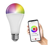 EMOS GoSmart - Smart Home RGB LED A65 con app - E27 - dimmerabile, multicolore e bianco - 1400lm - economico, 14 W (invece di 94 W) - 20.000 ore - WiFi - compatibile con Google Home e Alexa