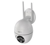 EMOS GoSmart - Telecamera di sorveglianza intelligente per esterni, 5 MP, con funzione di rilevamento del movimento, sirena, visione notturna, compatibile con TUYA, LIDL e Smart Life, impermeabile,