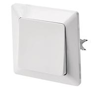 EMOS Interruttore di commutazione bianco (lucido), interruttore della luce con bilanciere, 250 V ~/10 AX, plastica, senza presa a incasso, classe di protezione IP20 per interni, 8 x 8 x 5 cm