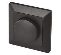 EMOS - Interruttore dimmer a LED con manopola - per lampade LED dimmerabili, manopole e interruttore a pressione - dimmer girevole da incasso - 230 V ~, 50 Hz, 7-150 W/VA - nero (antracite)