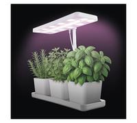 EMOS - Lampada a LED per coltivazione di erbe e piante da interno - Lampada per la crescita con 3 vasi da fiori e timer, regolabile in altezza - Luminosità 300lm - Cavo di ricarica USB-A da 1,7 m