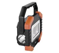 EMOS Lampada da lavoro a LED, piccolo faretto da lavoro portatile, luminosità 350 lm, portata luminosa 110 m, 2 modalità di luce, funzionamento a batteria fino a 20 ore, manico girevole