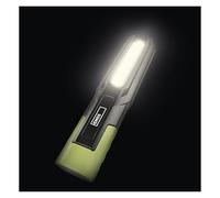 EMOS - Lampada da lavoro a LED ricaricabile, resistente lampada da officina con 2 sorgenti luminose, gancio e magnete, 500 lm, portata luminosa 30 m, batteria agli ioni di litio da 2000 mAh con durata