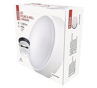 EMOS - Lampada da parete/soffitto a LED rotonda, telaio sostituibile - impermeabile - bianco neutro - 1100 lm - 14 W (invece di 75 W) - 25.000 ore - Angolo di irradiazione 120° - per esterni - Ø 21,5