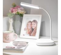EMOS Lampada da tavolo a LED Molly 12 W, luminosità 650 lm, dimmerabile, colore della luce regolabile (3000 - 6500 K), braccio flessibile, cavo di ricarica da 1,5 m, con adattatore di alimentazione da