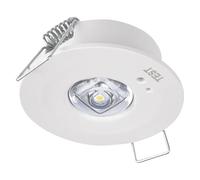 EMOS - Lampada di sicurezza LED ORSU 1W con 2 lenti e batteria - Illuminazione antipanica con test auto - 3 ore Modalità di emergenza - Montaggio di montaggio - Luce bianca fredda - per interni