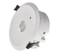 EMOS - Lampada di sicurezza LED ORSU 3W con 2 lenti e batteria - Illuminazione antipanica con pulsante di prova manuale - 3 ore Modalità di emergenza - Montaggio di montaggio - Luce bianca fredda