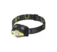 EMOS - Lampada frontale impermeabile con luce rossa, luce verde, 7 modalità di luce, IP43, orientabile con 160 ore di durata, 220 lm, portata 100 m, COB LED