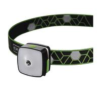 EMOS Lampada frontale LED ricaricabile con supporto e clip, lampada frontale girevole con cavo USB, lampada da 110 lm con illuminazione da 55 m e 3 modalità di illuminazione, 7 pezzi