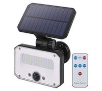 EMOS - Lampada solare a LED SPILO per esterni con sensore di movimento e telecomando - Lampada da parete solare per casa/giardino - Portata sensore 6 m/120° - 4 modalità di illuminazione, luminosità