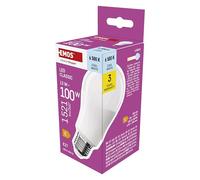 EMOS Lampadina a LED A60, 13 W, ricambio per lampadina da 100 W, forma classica con attacco E27, luminosità 1521 lm, luce bianca fredda 6500 K, durata 30000 h, CRI min. 80, angolo di diffusione 180°