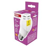 EMOS Lampadina a LED A60, 7 W, ricambio per lampadina da 60 W, lampadina classica con attacco E27, luminosità 806 lm, bianco neutro 4000 K, durata 30000 h, CRI min. 80, angolo di diffusione 180°