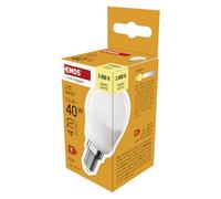 EMOS Lampadina a LED Mini Globe, 5,5 W di ricambio per lampadina da 40 W, attacco E14, luminosità 470 lumen, luce bianca calda 3000 Kelvin, durata 20000 ore, CRI min. Angolo di irradiazione 180°