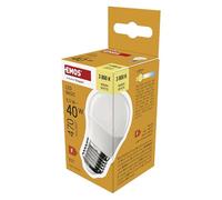 EMOS Lampadina a LED Mini Globe, 5,5 W di ricambio per lampadina da 40 W, attacco E27, luminosità 470 lumen, luce bianca calda 3000 Kelvin, durata 20.000 ore, CRI min. Angolo di irradiazione 180°