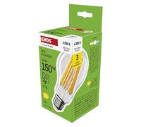 EMOS Lampadina LED Edison A70, 18 W di ricambio per lampadina da 150 W, lampadina vintage con attacco E27 e luminosità 2452 lm, bianco neutro 4000 K, durata 25000 ore, CRI > 80, angolo di diffusione