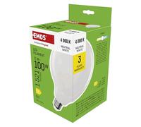 EMOS Lampadina LED Edison G125, 11 W di ricambio per lampadina da 100 W, lampadina a incandescenza con attacco E27 e luminosità 1521 lm, bianco neutro 4000 K, durata 25.000 ore, CRI > 80, angolo di