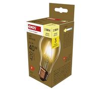 EMOS Lampadina LED vintage Edison tipo A60, 4,5 W, ricambio per lampadina da 40 W, bulbo di vetro ambra con attacco E27, luminosità 420 lm, luce bianca calda 2200 K, durata 25000 ore, CRI min. 80
