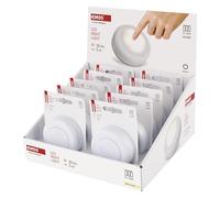 EMOS - Luce notturna a LED, 10 pezzi, con cuscinetti adesivi - 10 x luci di orientamento alimentate a batteria (con 3 x AAA) - Lampada a pressione per bambini e anziani da incollare - Luminosità 30 lm