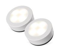 EMOS - Luce notturna a LED 2 pezzi con cuscinetti adesivi - 2 x luci di orientamento alimentate a batteria (3 x AAA), per bambini e anziani - Lampada a pressione da incollare - Luminosità 15 lm