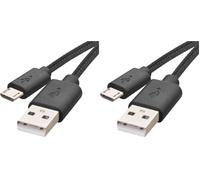 EMOS Micro USB Cavo di ricarica rapida su USB-A 2.0, 480 Mbit/s, cavo di ricarica da tipo A a micro-B, per ricarica rapida e trasferimento dati, 2 m, nero (Confezione da 2)
