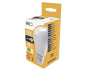 Emos * Model A +, lampadina a LED A60 10 W e27 bianco caldo, vetro, 10 Watts, E27, trasparente, 6 x 6 x 11 cm