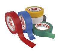 EMOS - Nastro isolante in PVC, confezione da 6, 15 mm, 8 m, nastro isolante multicolore per zone asciutte - elevata adesione, resistenza alla tensione e temperatura di applicazione - nastro in PVC