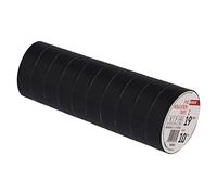 EMOS Nastro isolante in PVC nero, confezione da 10, 19 mm x 10 m, spessore del nastro 0,13 mm, autoadesivo, elevata resistenza alla tensione e temperatura di applicazione, resistente ai raggi UV,