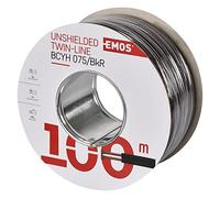 Emos non schermati zweidr athle itung 2 x 0,75 mm, 100 pezzi, nero/rosso, s8270