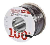 Emos non schermati zweidr athle itung 2 x 1 mm, 100 pezzi, nero/rosso, s8280