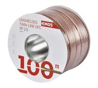 Emos non schermati zweidr athle itung 2 x 2,5 mm trasparente, 100 pezzi, S8324