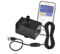 EMOS - Pompa di ricambio GoSmart per fontana intelligente per gatti con cavo di ricarica e filtro in schiuma - Pompa dell'acqua Pet Care adatta per fontana GoSmart H6102 - nero