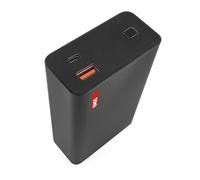 EMOS - Powerbank 20 000 mAh NTBF20 - Batteria esterna con Passthrough e Fast Charging 65W PD - Porta USB-C/USB-A con cavo dati USB - per tablet, laptop, iPad, cellulare, fotocamera, Soundbox - nero