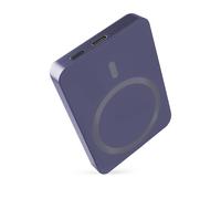 EMOS - Powerbank 5.000 mAh WI 522 con magnete - Batteria esterna magnetica con passthrough e ricarica wireless - Uscita USB-C incl. cavo dati USB - per iPhone, iPad, smartwatch - blu