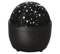 EMOS Proiettore LED a stella, proiezione decorativa cielo stellato, proiettore a soffitto e parete, funzionamento USB o a batteria (3 x AA), durata 10.000 ore, IP20 per interni, DCPW06, nero