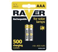 EMOS Raver AAA Micro batterie lampade solari, 2 Pezzi, NiMH, 1,2 V, 400 mAh, HR03, Ricaricabili