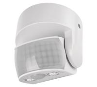 EMOS Rilevatore di movimento a infrarossi da parete, per esterni, portata | Campo di rilevamento 15 m/360°, durata e sensibilità regolabili 3-2000 lux, altezza di installazione ideale 1,8-2,5 m, bianco