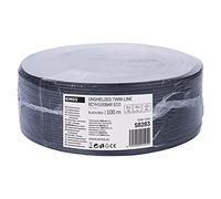 EMOS S8283 Cavo doppio schermato, 2 x 1 mm, nero/rosso, 2 x 1,00 mm2, Set di 100 Pezzi